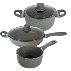 Ballarini Kochtopfset 3-TLG, Aluminium, Granitium Extreme