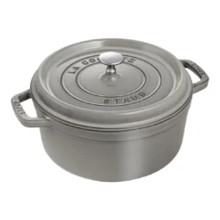 Staub Cocotte 24 Cm, Rund, Graphit-Grau, Gusseisen