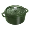 Staub Cocotte 24 Cm, Rund, Basilikum-Grün, Gusseisen