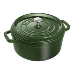 Staub Cocotte 24 Cm, Rund, Basilikum-Grün, Gusseisen