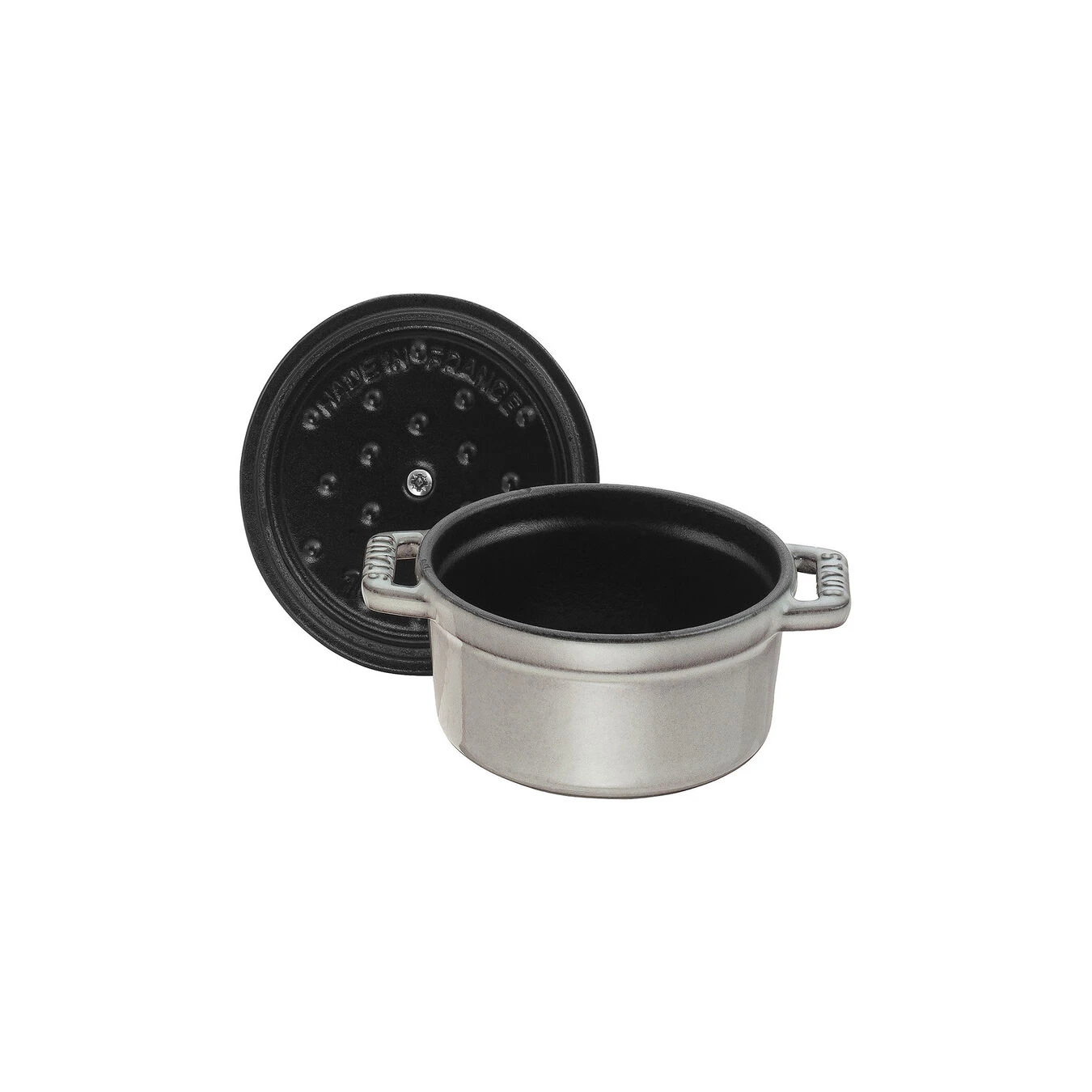 Staub Mini Cocotte 10 Cm, Rund, Graphit-Grau, Gusseisen – Bild 5
