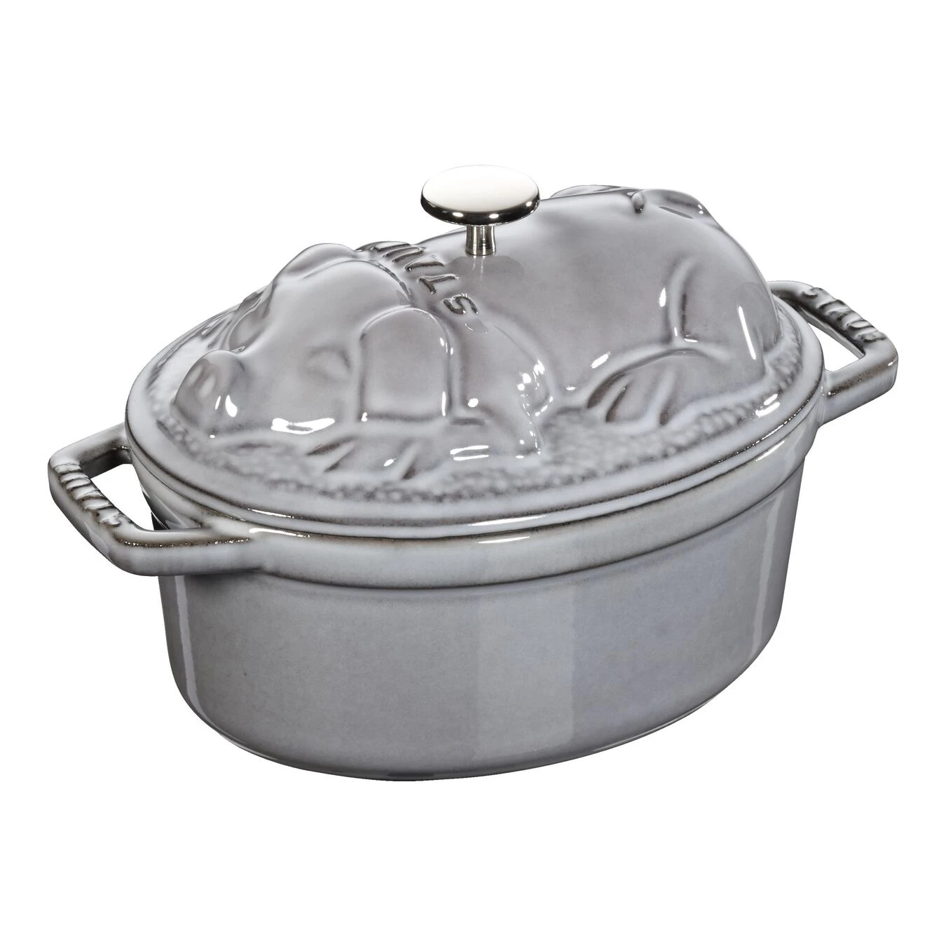 Staub Cocotte 17 Cm, Oval, Graphit-Grau, Gusseisen
