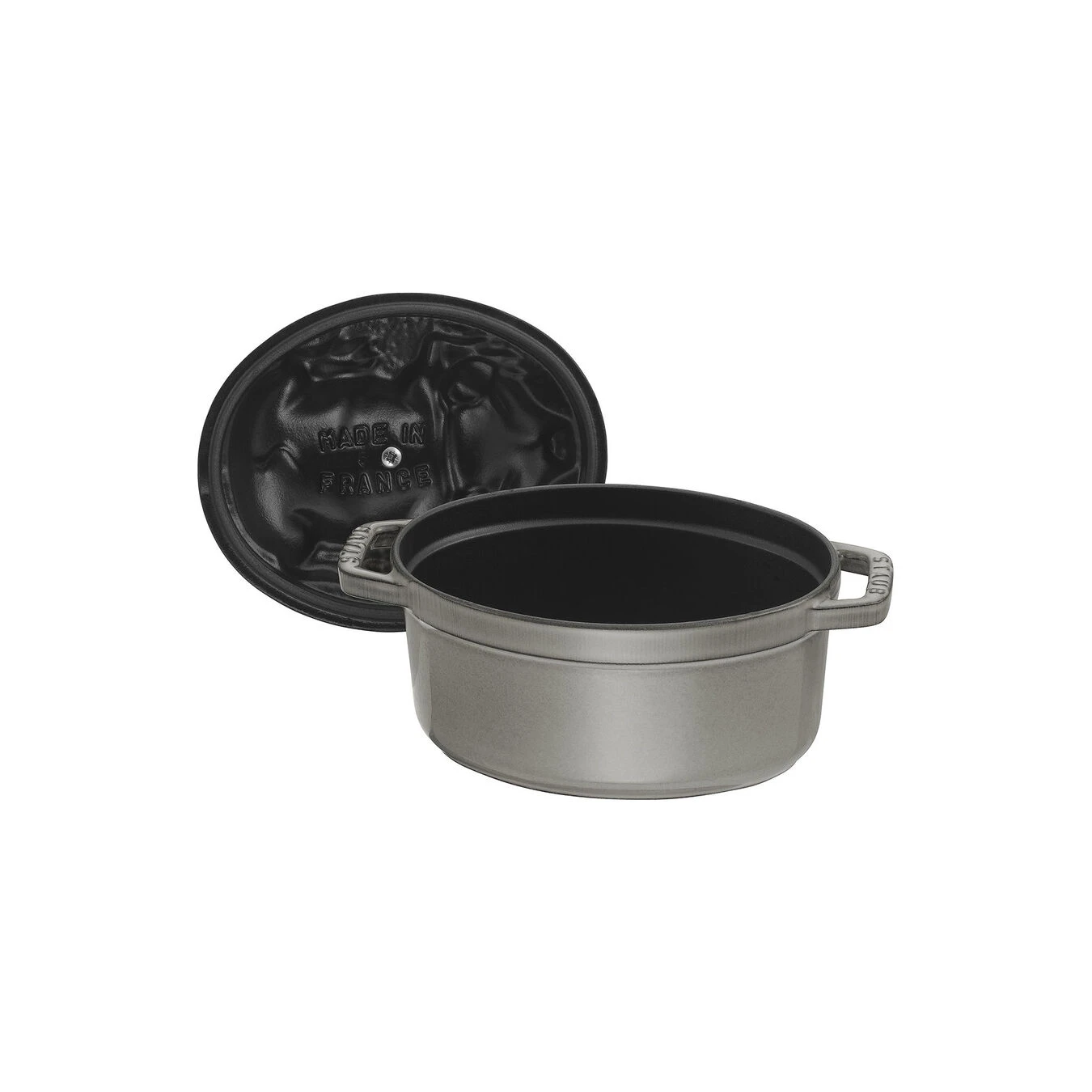 Staub Cocotte 17 Cm, Oval, Graphit-Grau, Gusseisen – Bild 6