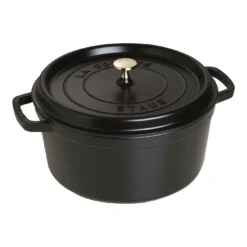 Staub Cocotte 28 Cm, Rund, Schwarz, Gusseisen