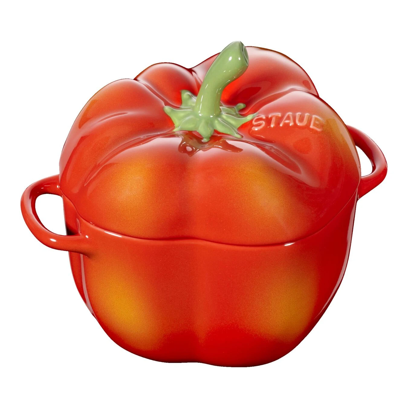 Staub Cocotte 11 Cm, Paprika, Orange-Rot, Keramik