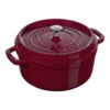 Staub Cocotte 20 Cm, Rund, Bordeaux, Gusseisen