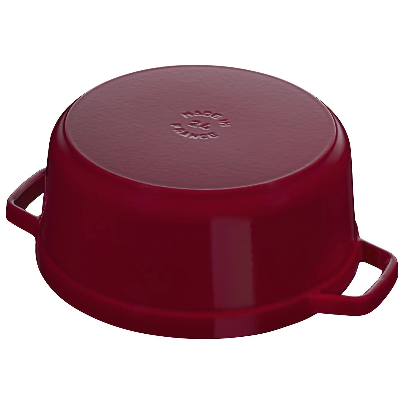 Staub Cocotte 22 Cm, Rund, Bordeaux, Gusseisen – Bild 4