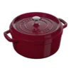 Staub Cocotte 24 Cm, Rund, Bordeaux, Gusseisen