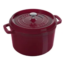 Staub Cocotte Tief 24 Cm, Rund, Bordeaux, Gusseisen