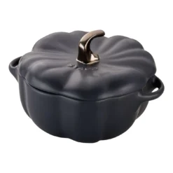 Staub Cocotte 15 Cm, Kürbis, Schwarz, Keramik