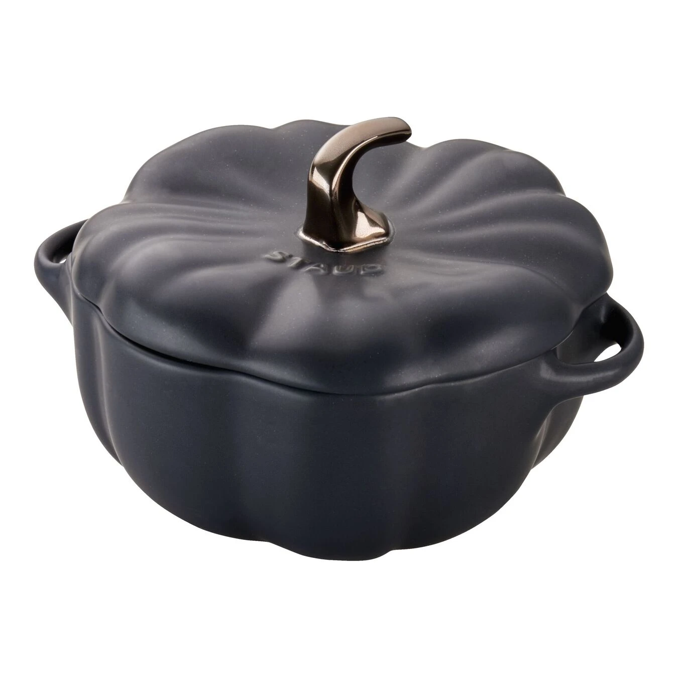 Staub Cocotte 15 Cm, Kürbis, Schwarz, Keramik