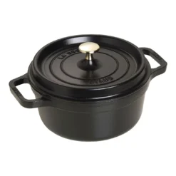 Staub Cocotte 22 Cm, Rund, Schwarz, Gusseisen