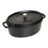 Staub Cocotte 37 Cm, Oval, Schwarz, Gusseisen