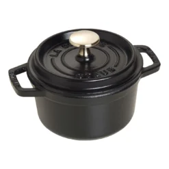 Staub Cocotte 14 Cm, Rund, Schwarz, Gusseisen