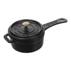 Staub Mini Stieltopf 10 Cm, Gusseisen, Schwarz