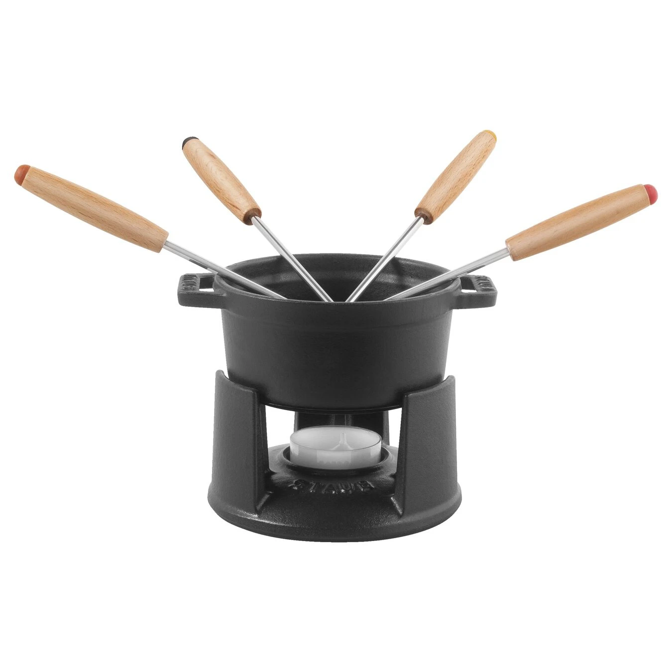 Staub Mini Fondue Set 10 Cm, Schwarz – Bild 3