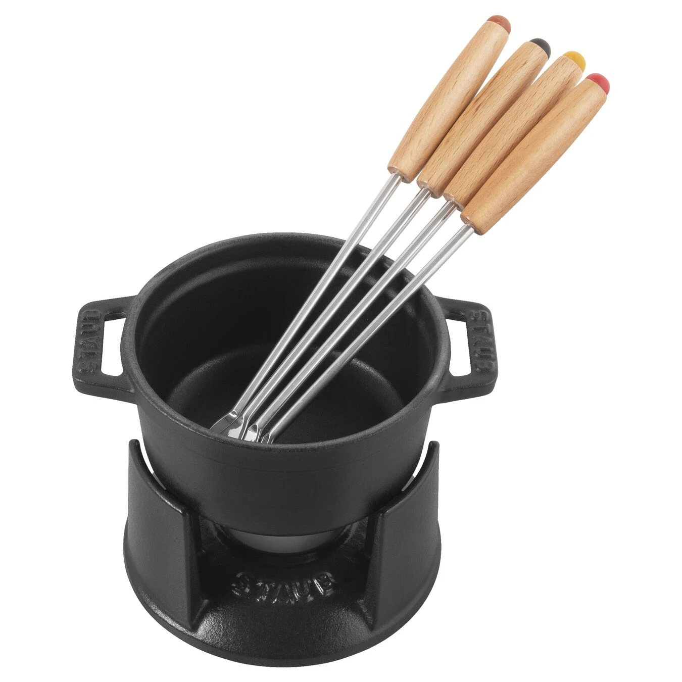 Staub Mini Fondue Set 10 Cm, Schwarz – Bild 2
