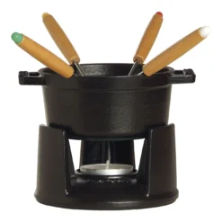 Staub Mini Fondue Set 10 Cm, Schwarz