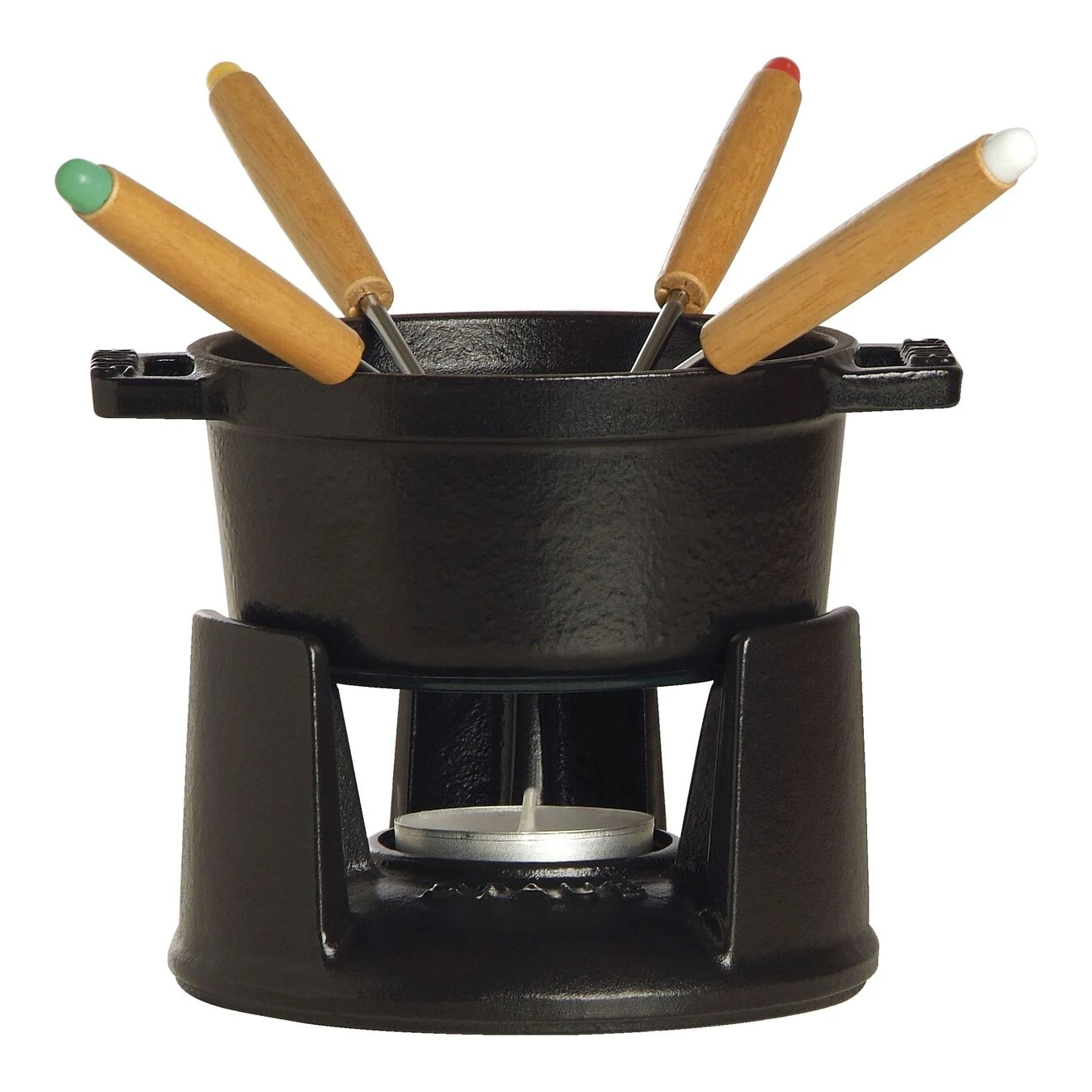 Staub Mini Fondue Set 10 Cm, Schwarz