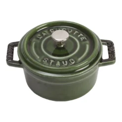 Staub Mini Cocotte 10 Cm, Rund, Basilikum-Grün, Gusseisen