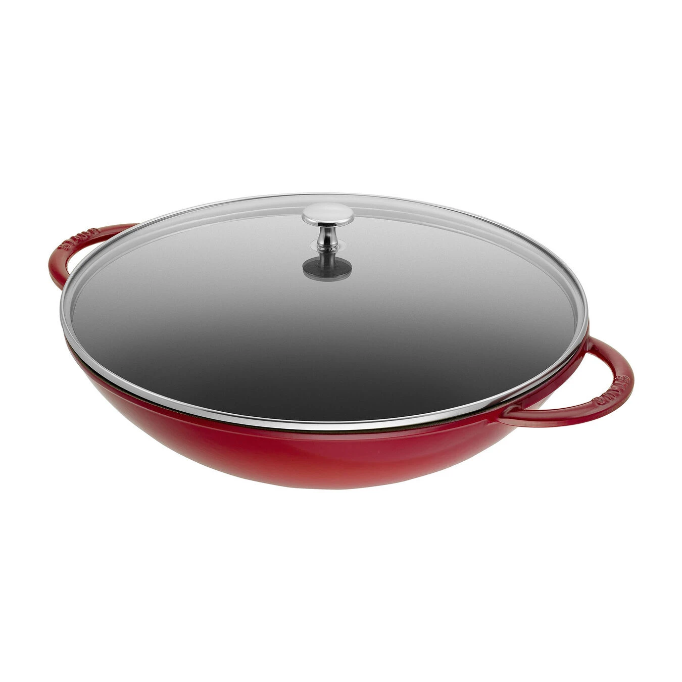 Staub Wok Mit Glasdeckel 37 Cm, Gusseisen – Bild 2