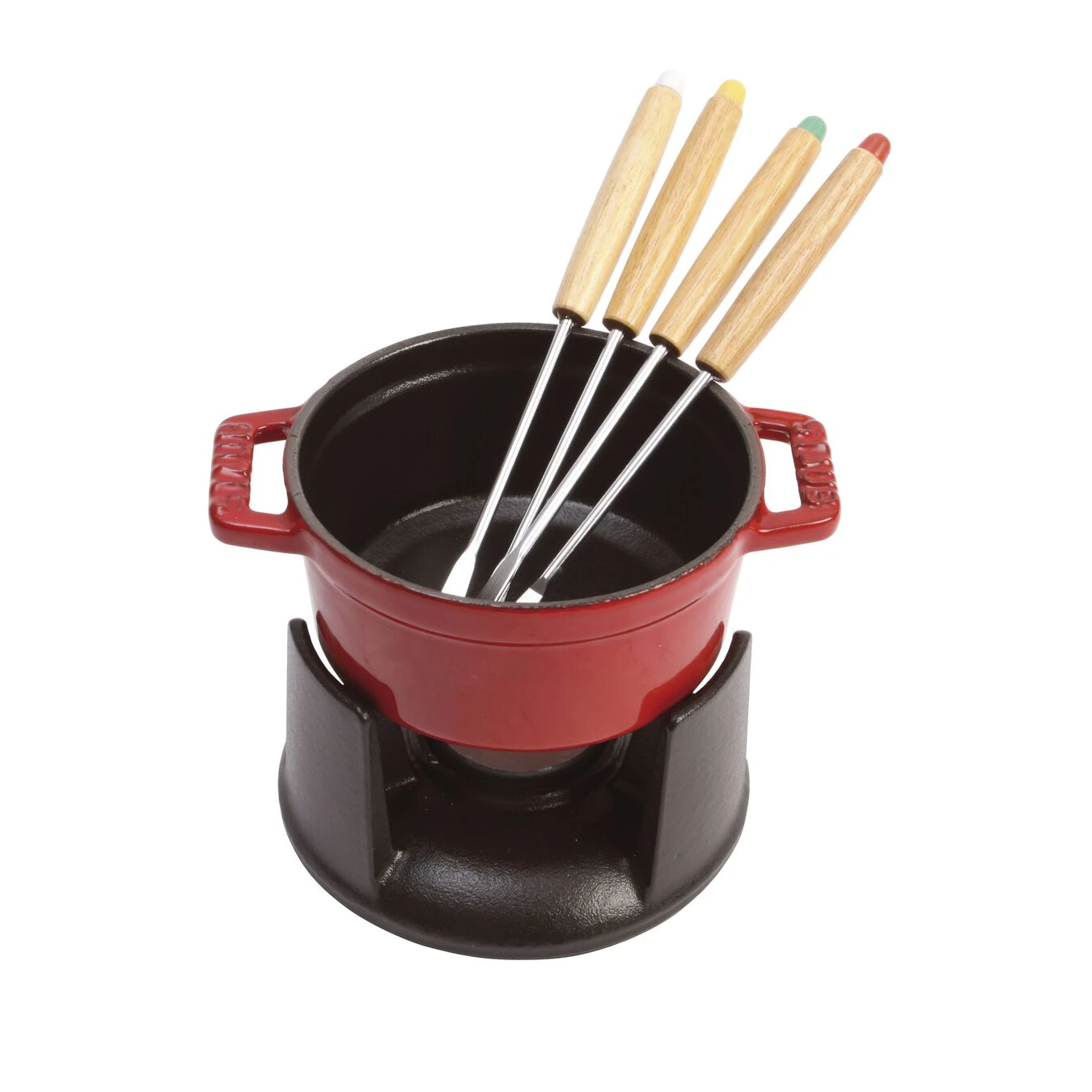 Staub Mini Fondue Set 10 Cm, Kirsch-Rot – Bild 2