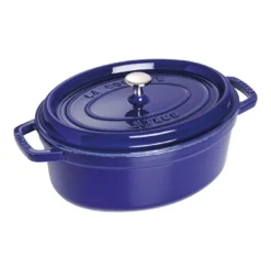 Staub Cocotte 29 Cm, Oval, Dunkelblau, Gusseisen