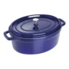 Staub Cocotte 33 Cm, Oval, Dunkelblau, Gusseisen