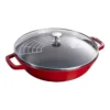 Staub Wok Mit Glasdeckel 30 Cm, Gusseisen