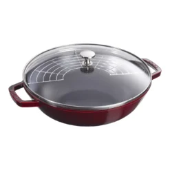 Staub Wok Mit Glasdeckel 30 Cm, Gusseisen