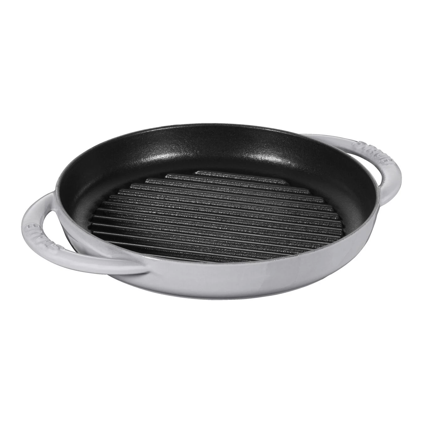 Staub Pure Grill 23 Cm, Rund, Graphit-Grau, Gusseisen