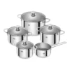Kochtopfset 5-tlg, 18/10 Edelstahl