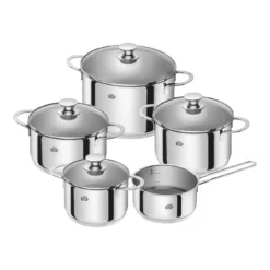 Kochtopfset 5-tlg, 18/10 Edelstahl