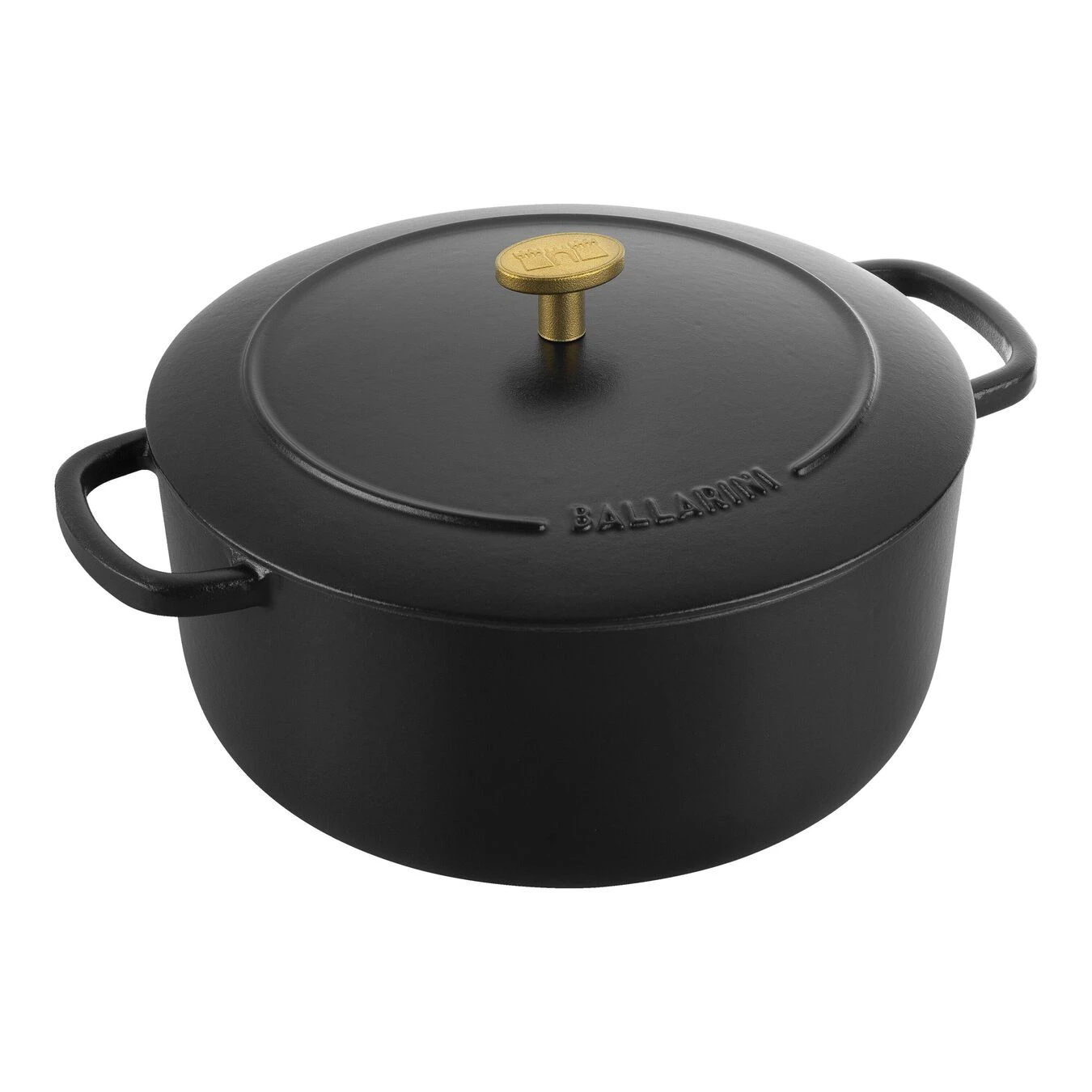 Ballarini Cocotte 24 Cm, Rund, Schwarz, Gusseisen