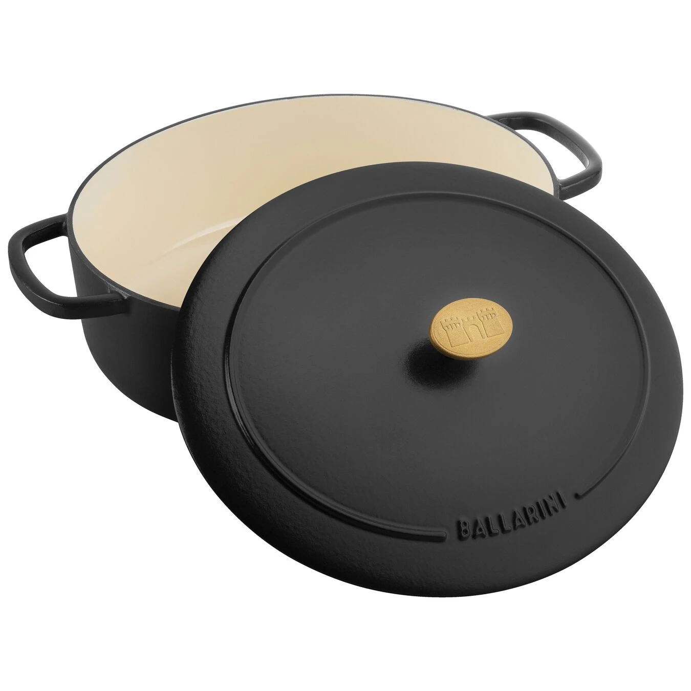 Ballarini Cocotte 29 Cm, Oval, Schwarz, Gusseisen – Bild 2