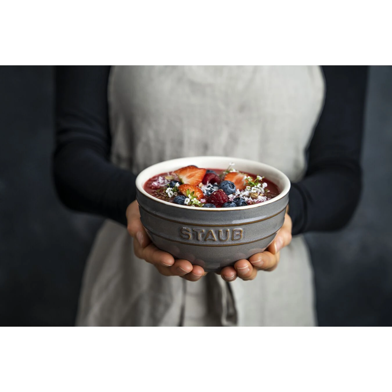 Staub Schüssel 14 Cm, Keramik, Antik-Grau – Bild 3