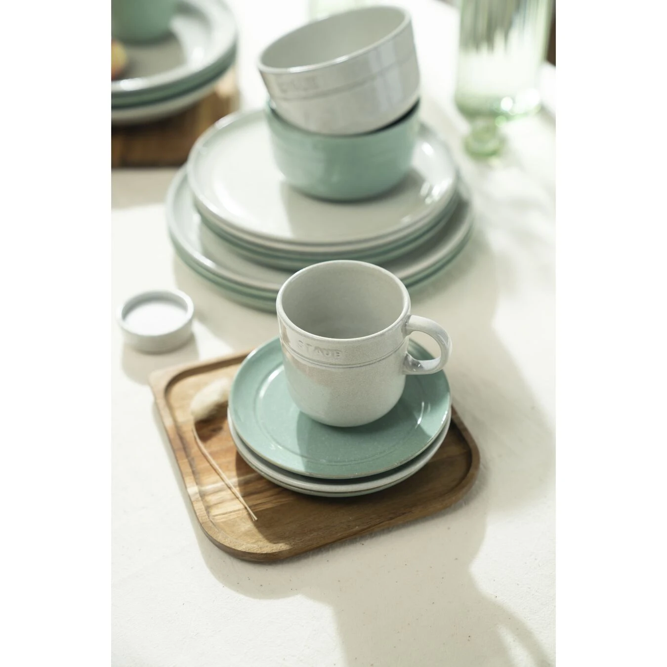 Staub Teller Flach 15 Cm, Keramik, Salbeigrün – Bild 4