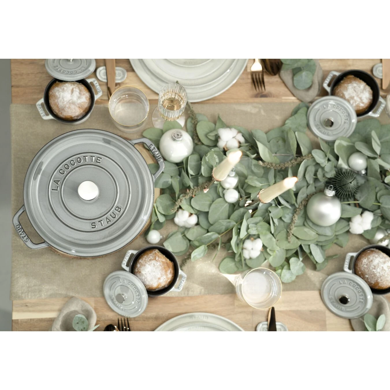 Staub Cocotte 26 Cm, Rund, Graphit-Grau, Gusseisen – Bild 6